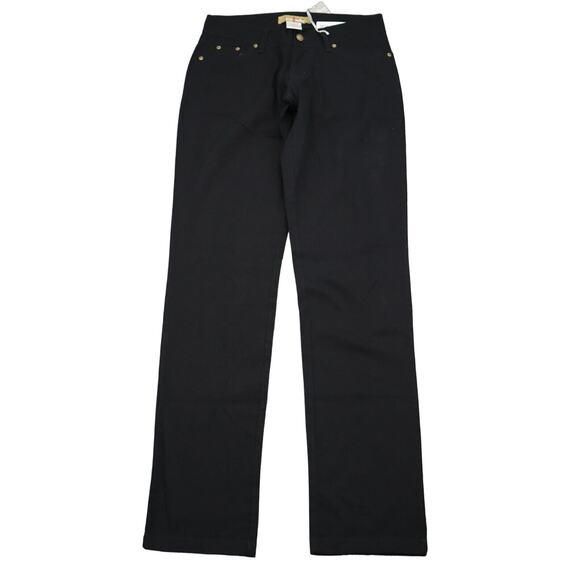 Just Jeans Pants Womens 7 Black Flat Front Comfort Straight Pockets Jeans - Picture 1 of 16